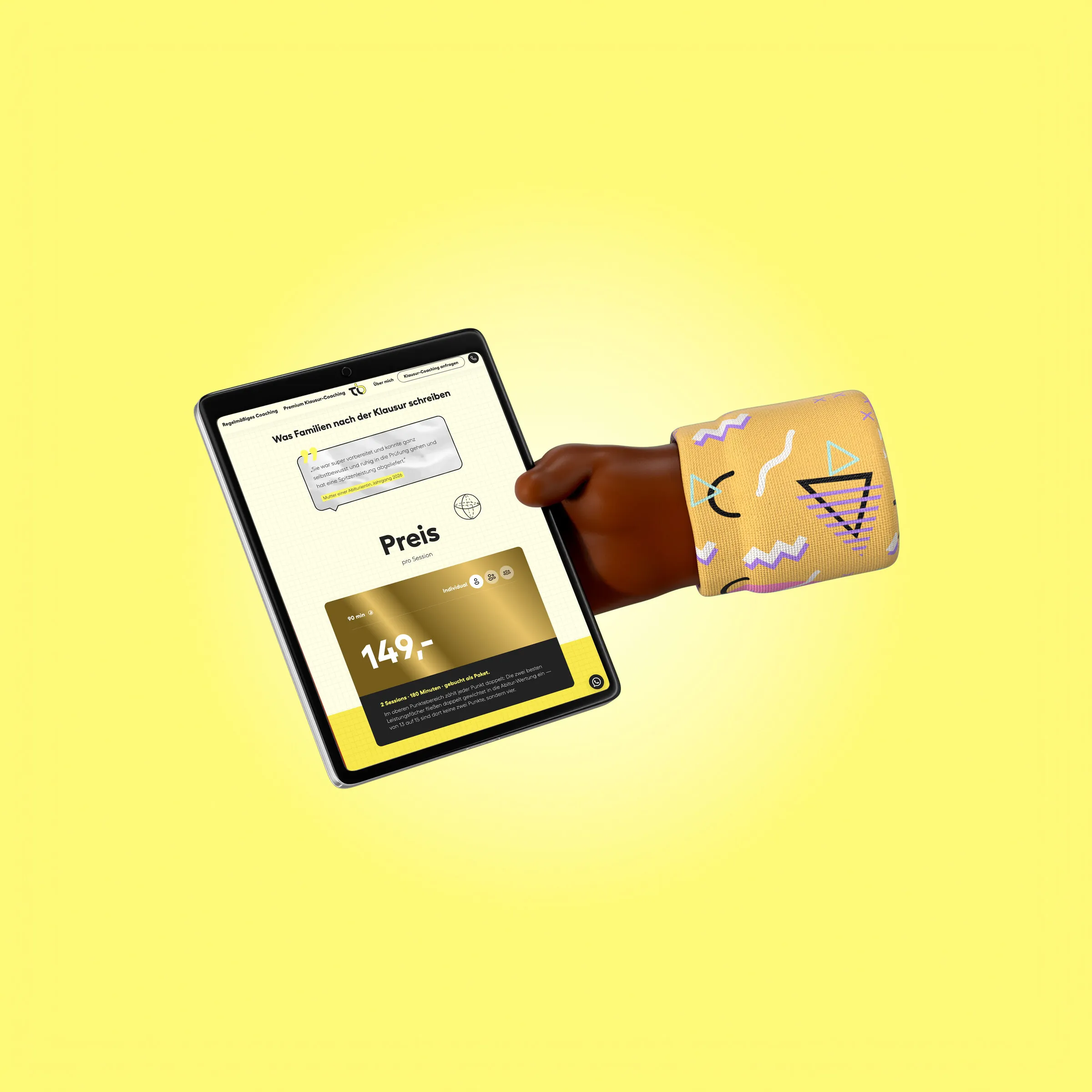 Tablet mit den Preisen auf tillmann-brandt.de